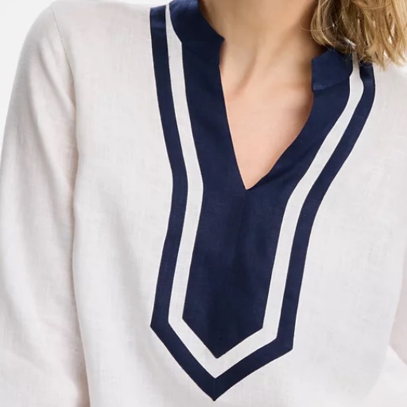 NWT Charter Club Women's Embroidered 3/4-Sleeve 100% Linen Tunic Top Size US XL - Picture 7 of 7